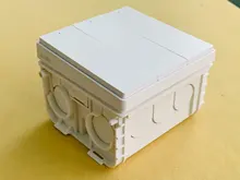 Caja de montaje de Cassette, caja de empalme oculta tipo 86, caja de montaje interno, Caja Blanca, roja y azul