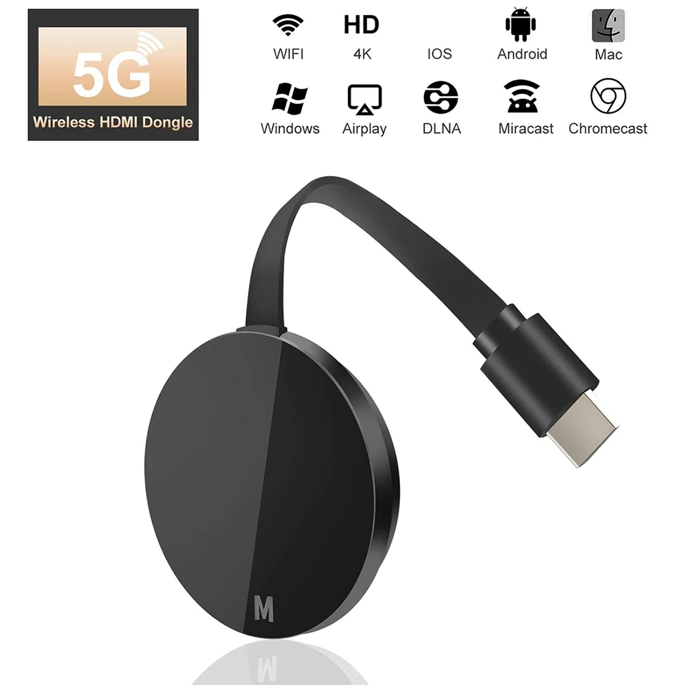 jorden Abnorm gå på arbejde HDMI TV Stick Wireless WiFi Display Dongle 4K 5G Support Google Home  Chromecast Miracast Airplay DLNA Youtube Android TV Stick - AliExpress