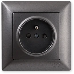 

PnpnElectrıc Gns Visage Ambiance Metallic Smoked Gray Child Protection UPS Socket 16A 220V AC