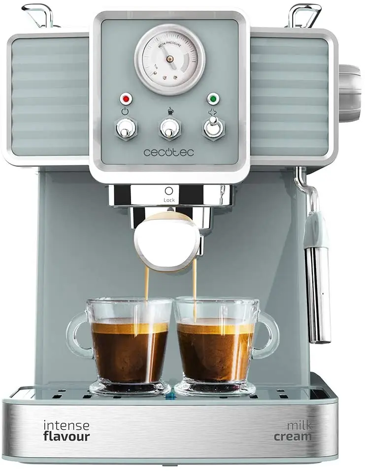 Cafetera Express Cecotec Power Espresso 20 PROFESSIONAL Presión Bares Manómetro Doble Salida cafetera expreso cafetera|Кофеварки| |