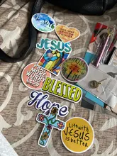 Pegatinas de refranes religiosos para motocicleta, pegatinas para Skateboard, Maleta, congelador, grafiti, equipaje, DIY, geniales, 10/30/50 Uds.