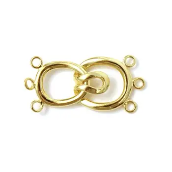 

52-ge068 decorative lock for 3 threads, 22*17mm, pack/2 pcs., 'Astra' (gold)