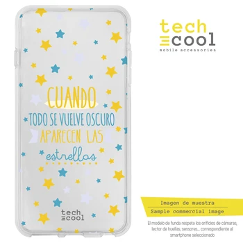 

FunnyTech®Stand case for BQ Aquaris Silicone V Plus/VS Plus l "When foremost becomes dark" transparent yellow