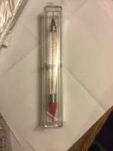 Pluma de cera para punteo de Metal acrílico, dos cabezales, diamantes de imitación, recolector de gemas de cristal, tachuelas artísticas para uñas, 1 unidad