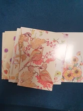 Pintura de acuarela adorable/Kawaii, postales, flores y pájaros, 22 Uds.