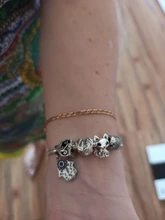 PANDACH-Colgante de Plata de Ley 925 auténtica con letra de alfabeto, abalorio de nombre de A-Z, apto para pulsera Pandora Original, joyería CMC030, 100%