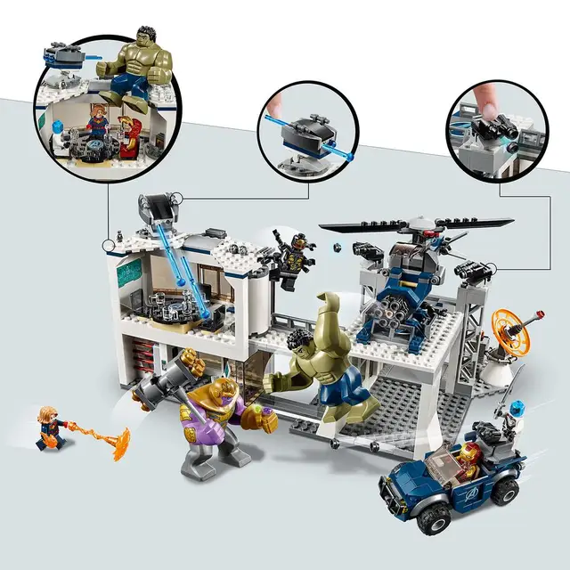 Abnorm fornærme kerne LEGO Original Super Heroes | Toy battle in Marvel Avengers complex,  includes off-road and helicopter (76131)