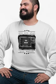 

Angemiel Wear You Are What You Watch White Men 'S Sweatshirt