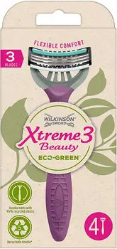 

Wilkinson Sword Xtreme 3 Beauty Eco Green (4 units) women's razor (70g), disposable. Recyclable packaging