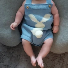 Monos de punto para bebé recién nacido, diseño de conejo Adorable, Onsie divertida, prendas de vestir exteriores de otoño y primavera