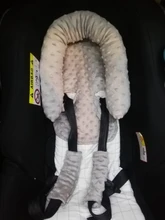Almohada de apoyo de cabeza para dormir para bebé, funda suave de seguridad con cinturón de seguridad a juego, reposacabezas de protección del cuello para asiento de bebé