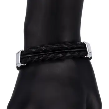 

Leather bracelet otokodesign 55979 (black, magnetic lock, genuine leather)