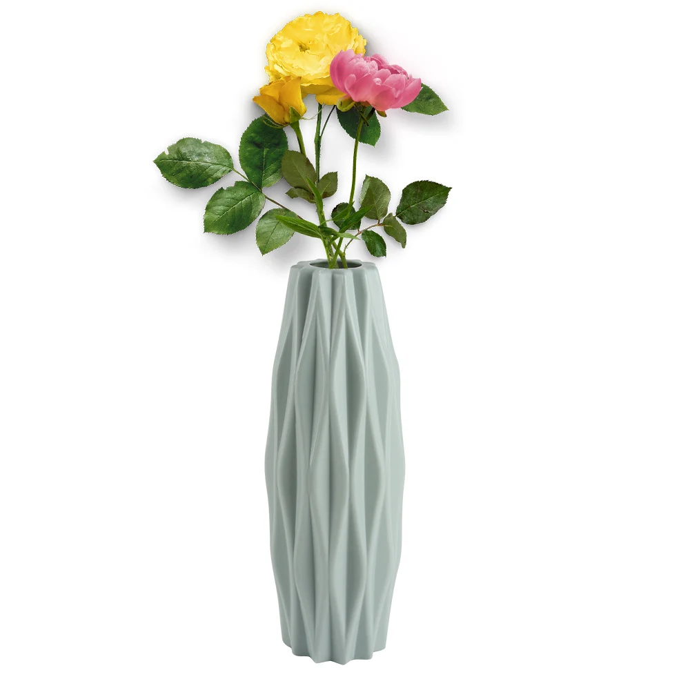 Пластиковая ваза белая имитация керамический цветочный горшок Цветочная корзина ваза для украшения свадьбы украшение дома Скандинавское украшение - Цвет: 3