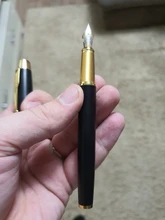 Pluma estilográfica de Metal de alta calidad, suministros de papelería para oficina y escuela, escritura, negocios, firmar, caligrafía, 1 unidad, 03923