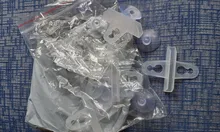 Divisor de depósito de peces para acuario, divisor de ventosas, juego de soporte de lámina de plástico, L4MB, 5 uds.