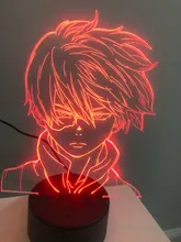 Lamp Bedroom-Decor Gift Led-Night-Light Acrylic Academia Face-Design Anime Shoto Todoroki