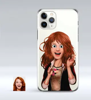 

Personalized Women 'S Animation Caricature of iPhone 11 Pro Slim Transparent Silicone Phone Kapağı-8