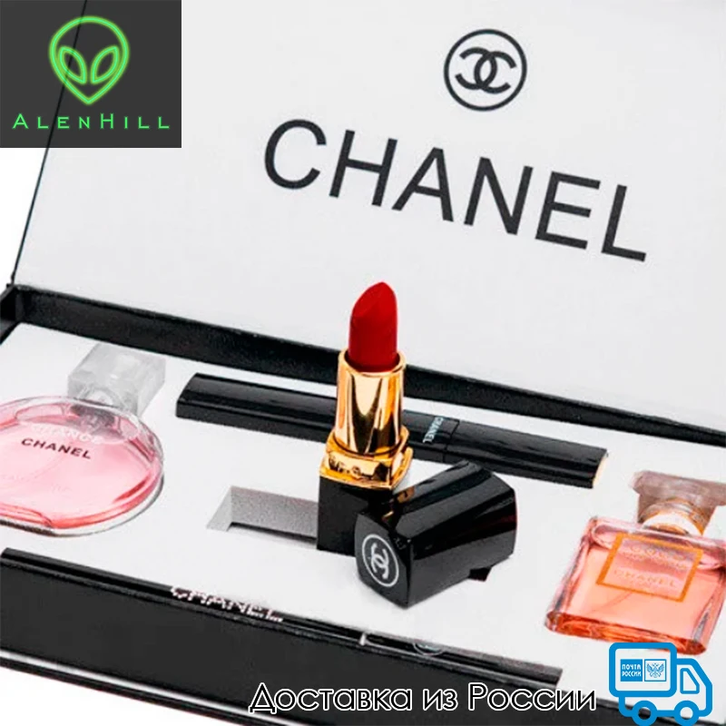 Gift Set of cosmetics Chanel 6 in 1 mascara, eau de toilette chance tender, Coco  Mademoiselle 15 ml, eyeliner lipstick Chanel - AliExpress