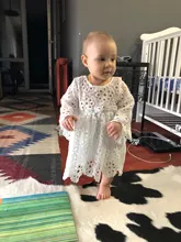 Ropa a juego para madre e hija, vestido de encaje Floral, minivestido de fiesta para niña bebé, 1 ud.