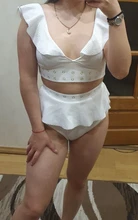 Bikini con cintura alta para mujer, conjunto de traje de baño con realce, con tiras, traje de baño adecuado para playa, 2020