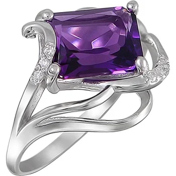 

Jewelry Tradition ring with amethyst and cubic zirconia