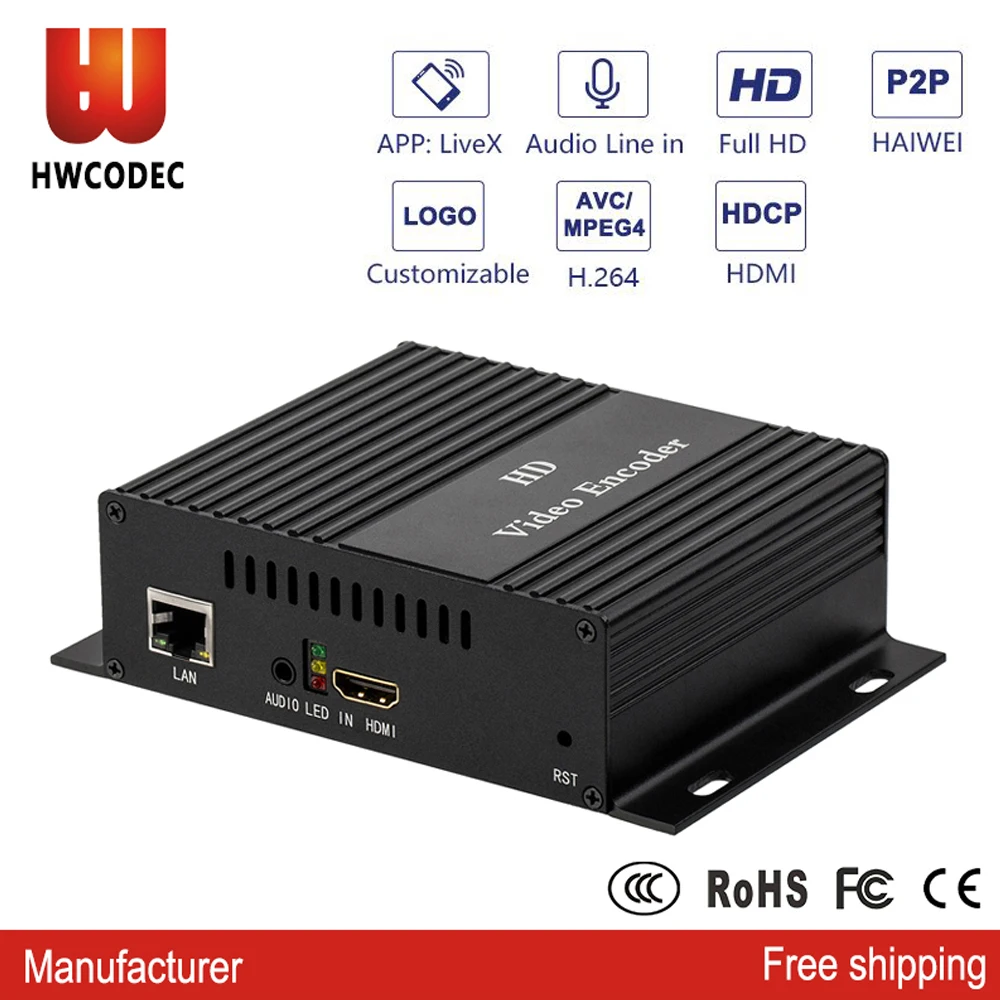 Кодировщик HWCODEC H3110CP H264 кодировщик HDMI IPTV беспроводной потоковой передачи видео с
