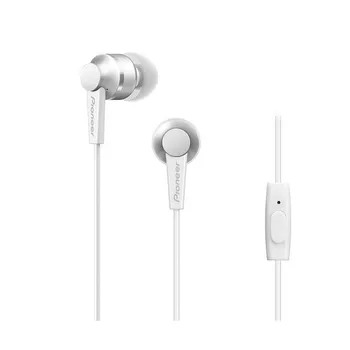 

Pioneer se-c3t white headphones with microphone design aluminum finish high quality