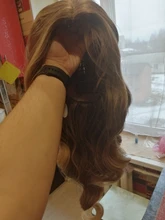 HENRY-Suarez largo ondulado marrón Rubio Ombre peluca Natural Sintético pelucas para mujeres medio fiesta Cosplay Peluca de pelo resistente al calor