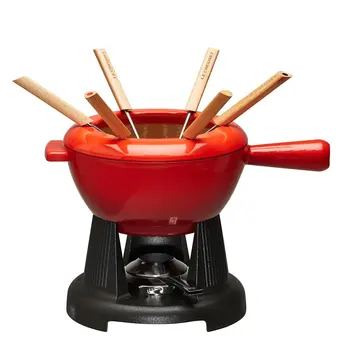 

Le Creuset fondue Set Gourmet, red pots