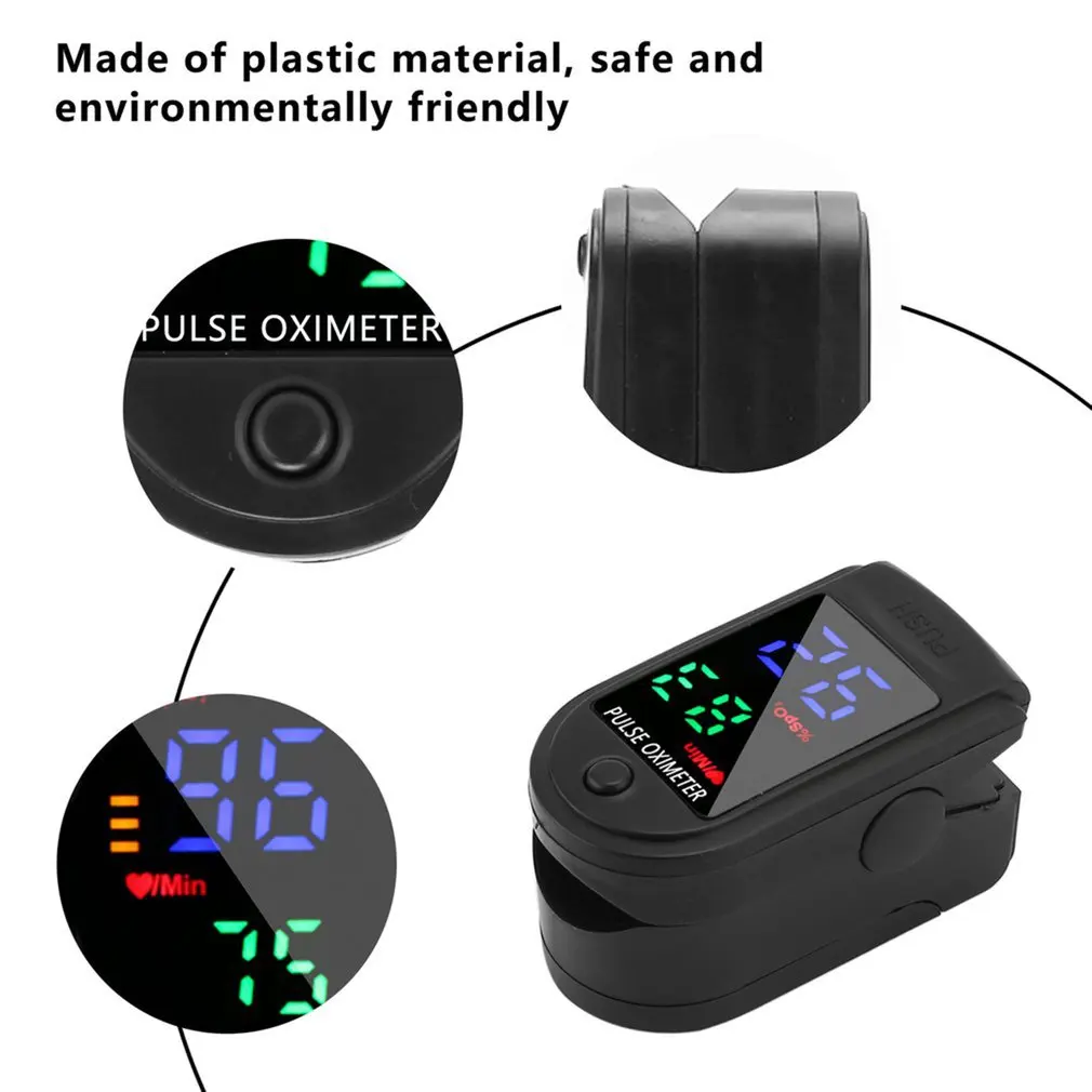 Portable Finger Oximeter SpO2 PR Oxymeter OLED Fingertip Pulse Oximeters Blood Oxygen Saturation Meter Heart Rate Monitor