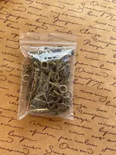 Dulce campana, 40 Uds., llaves pequeñas mezcladas, Vintage, bronce, Metal, aleación de Zinc, colgante encantador fabricación