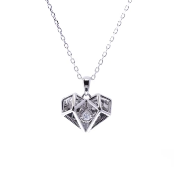 

Pendant made of silver "opening heart with zircon"