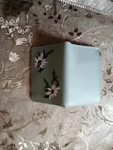 Billetera corta con estampado de flores para mujer, monedero pequeño con cremallera, tarjetero de cuero