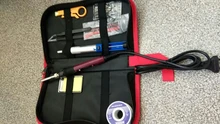 Soldering-Iron-Set-Kit Flux-Tips-Stand Electric Digital 220V 80W 110V with Tin-Wire-Tool-Bag