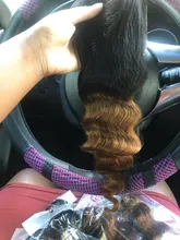 Human-Hair-Bundles Closure Spark Hair Brown Deep-Wave Color Loose Ombre Peruvian 