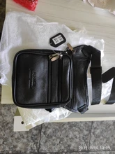 Bolsa cartuchera de cuero genuino para hombre, bolso cruzado, riñonera cinturón, cadera, viaje, motocicleta, bandolera mensajero