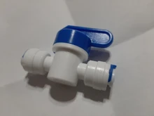 RO Straight 1/4 OD Hose Quick Connection Pipe Control Fittings Plastic Water Ball Valve
