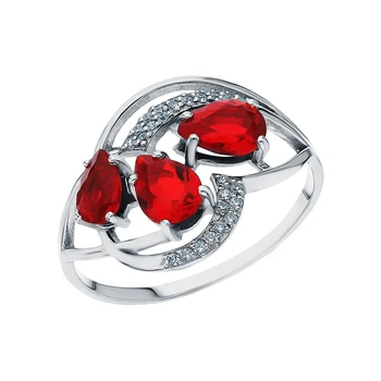 

Silver ring with cubic zirconia sunlight sample 925