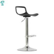 95630 Barneo N-263 пластиковый поворотный черный барный стул основание хром высокий стул барный стул на газ-лифте стул для барной стойки мебель для кухни дизайнерский высокий стул в бар по России