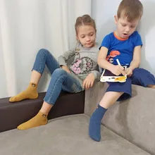 Winter Socks Girls Cartoon-Bear Kids Spring Anti-Skid Baby-Boys Cotton Autumn Floor 5-Pairs