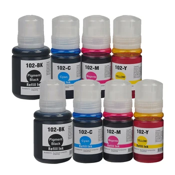 

8pcs Refill ink kit T102 For Epson EcoTank ET-2700 ET-2750 ET-3700 ET-3750 ET-4750 ink and dye ink