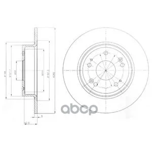 Тормозной Диск(В Упаковке 2 Шт Цена За 1 Шт) Delphi арт. BG4249