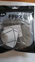 Máscara facial y para la boca con filtro CE FFP2, 6 capas, fpp2, PM2.5, 95%, antipolvo, estándar de la UE, Negro, Rosa, blanco y gris