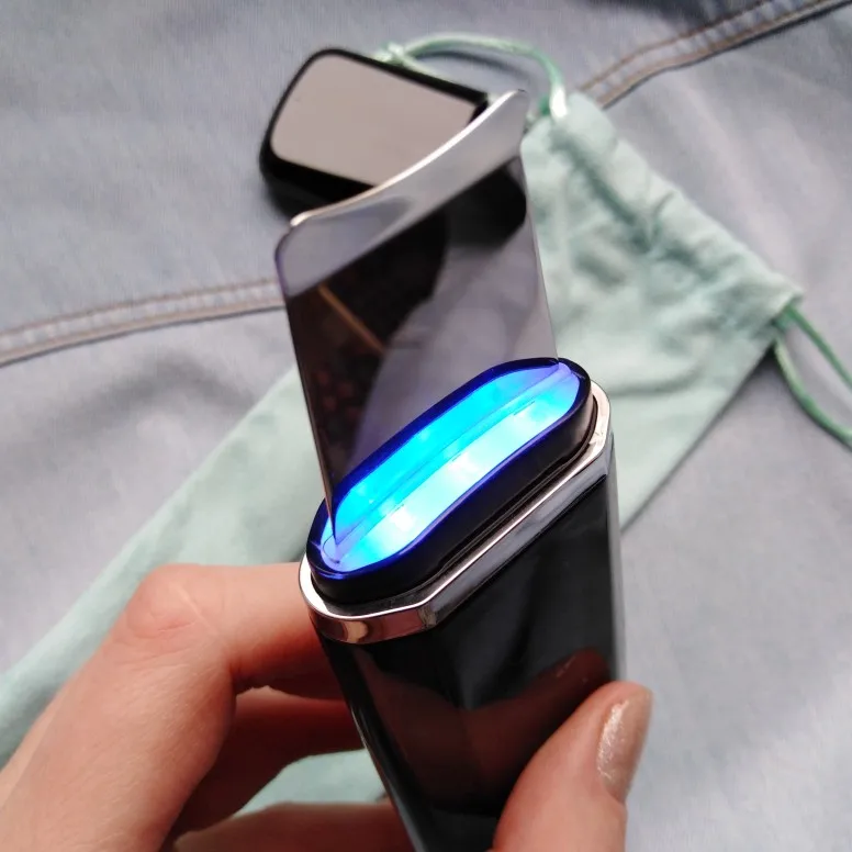 Отзыв о товаре ANLAN Ультразвуковой скрабер скруббер, ионная лопатка для чистки лица, пилинг, лифтинг для лица, удаление угрей, терапия красным светом для удаления черных точек blackhead remover узи чистка ультразвуковая чистка лица от пользователя L***o