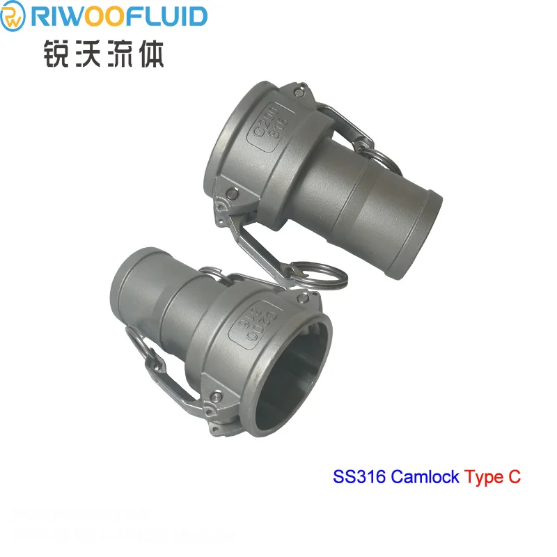 

RIWOOFLUID 316 Stainless Steel 1Inch UL Coupling Type C Camlock Connector