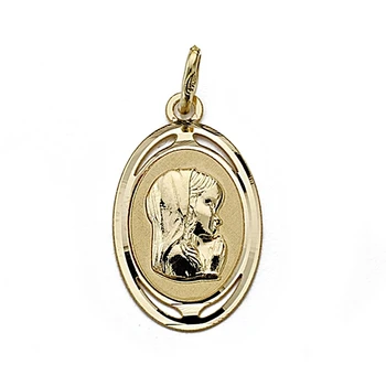 

Medal 18k gold Virgin Nina 21mm. Oval [7996]