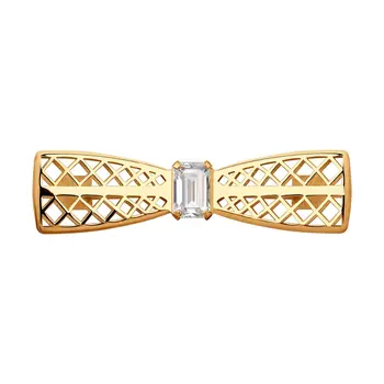 

Brooch Sokolov in Gold with cubic zirconia, fashion jewelry, gold, 585, women's male