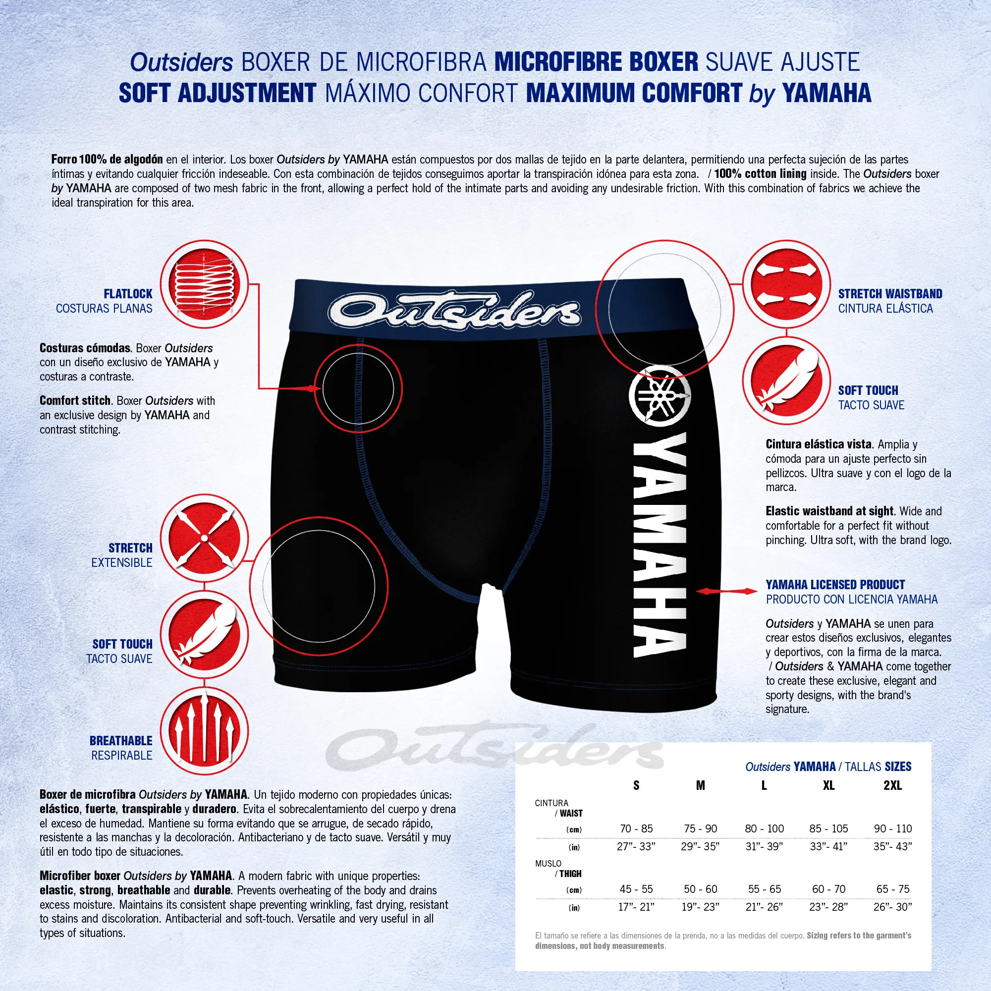 YAMAHA pack 5 Мужские боксерские коллекции Outsider