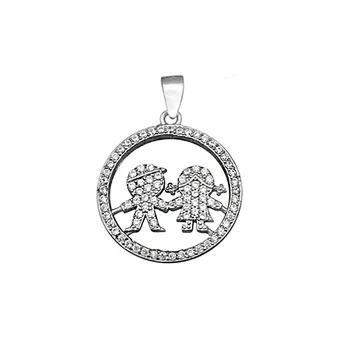 

Pendant 925 Sterling silver m. Rodiadachicos zircons [AA3118]