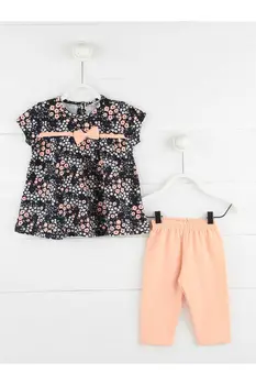 

Baby casual daily suit tights dress daily floral pattern spring summer girls ribbons kids baby clothes